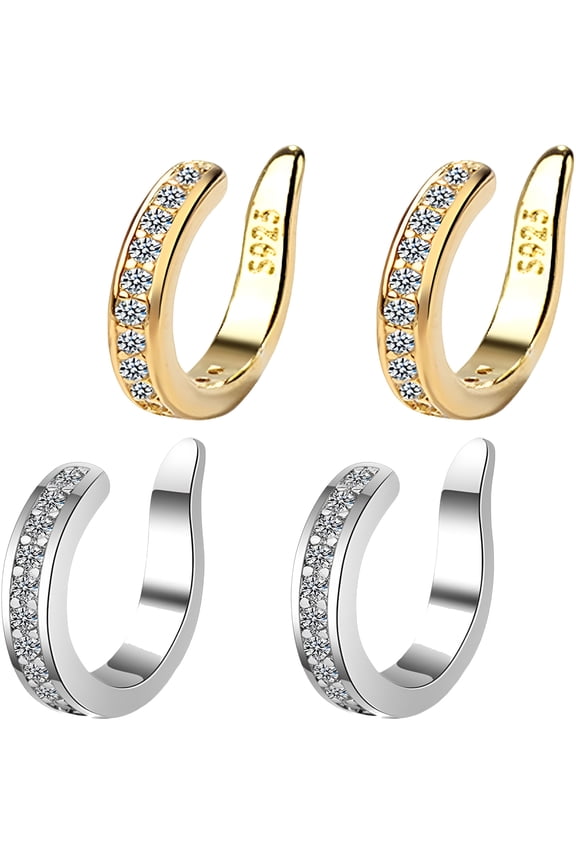 Ear Corrector Clips, Adjustable Pierceless Cuffs Thin & Chunky for Women