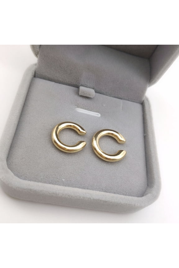 Ear Cuff Earrings for Women No Piercing Chunky Gold Ear Cuffs Helix Cartilage Clip on Wrap Earring Adjustable Ear Cuffs Jewelry for Women(2R)