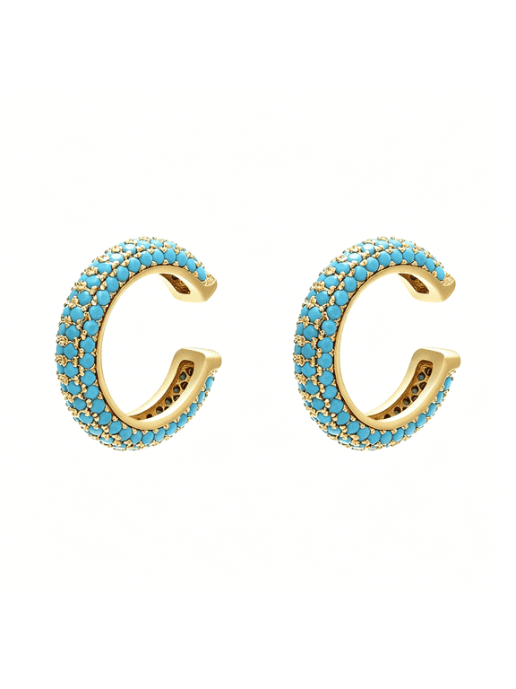 Ear Cuffs for Women-Cz Paved Hoop Conch Cuff Earrings for Men-Sparkle Rhinestones Clip on Wrap Earrings Non Pierced