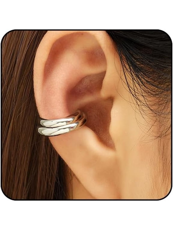 Ear Cuffs for Women Non Piercing Sparkling Huggie Ear Cuff Earrings Cuff Fake Cartilage Earrings