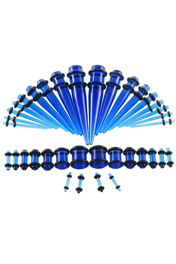 Ear Gauge Stretching Kit Convenient Use Gauge Stretching Kit Smooth Texture Gauges for Ears Blue1