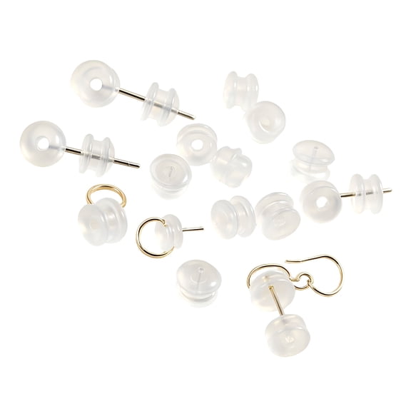DESIGNICE Earring Backs Comfortable Silicone High Replacement Stoppers for Stud Post and Fishhook Earrings 50 Pcs