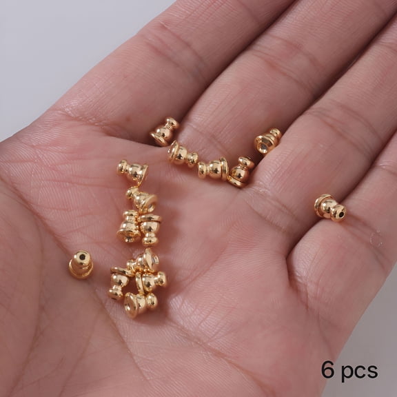 DESIGNICE Earring Backs, Hypoallergenic 14k Gold Earring Backs Replacements for Studs/Droopy Ears, Secure Locking Backing for Sensitive Ears (Gold 3 pairs)