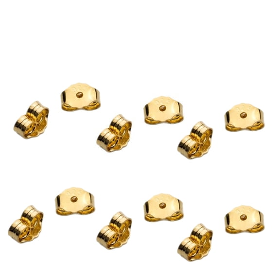 DESIGNICE Earring Backs for Studs, 18K Gold Bullet Earring Backs Replacements for Studs/Droopy Ears, Secure Locking Backings for Sensitive Ears, Hypoallergenic&Comfortable (Silver 8 PCS)