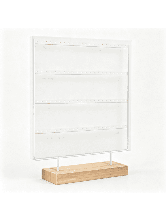 Earring Holder Stand, Earring Organizer Display Holder Stand for Hanging Earrings(88 Holes & 4 Layers) Earring Organizer Free & Spacious (White)