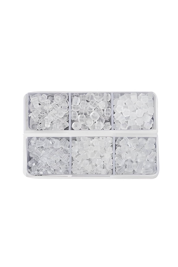 Earring Hooks,Silicone Ear Stoppers for Earrings Earring Backs,Transparent, Odorless Ear Plugs Set Earring Backs Replacements