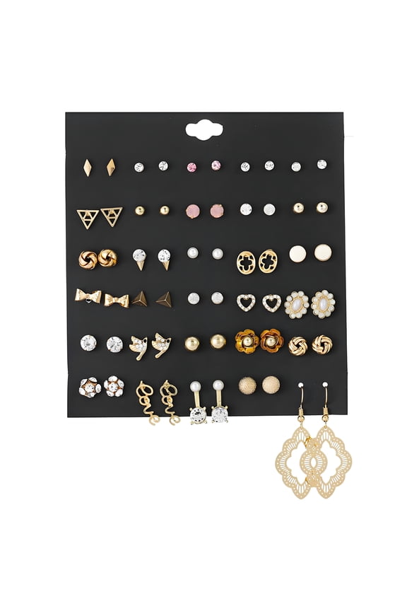 Earring Set,Multiple Styles Earring Sets for Women,Low Sensitivity Stud Earrings for Women Small Earrings,30Pairs