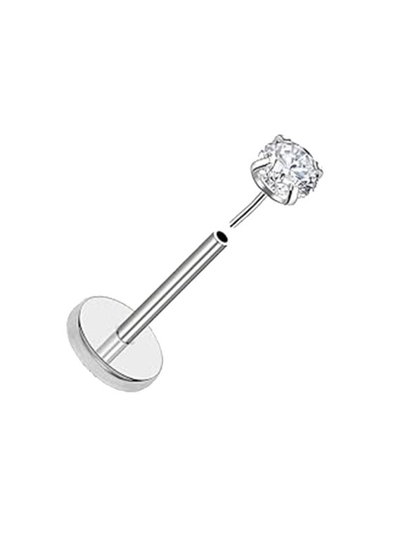 Earrings - Cartilage Puncture Jewelry for Men and Women - Push in Nose Nails and Flat Back Small Earrings for Piercing Accessories