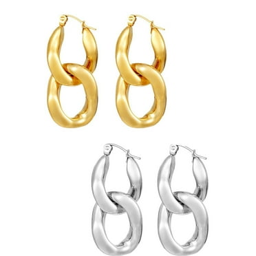 DESIGNICE Earrings,Gold Earrings,Earrings for Women,Hoop Earrings for Women,Hypoallergenic Twisted Earrings