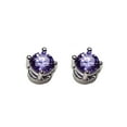 thumbnail image 1 of DESIGNICE Earrings,Magnetic Design Rhinestone Earrings,Rhinestone Sparkle Stud Earrings,Purple, 1 of 2