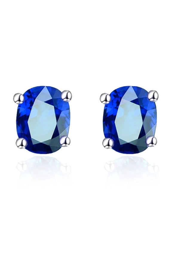 2026 New Earrings,Sparkling Rhinestone and Gemstone Stud Earrings,Comfortable Lightweight Wear Rhinestone Earrings,Dark Blue