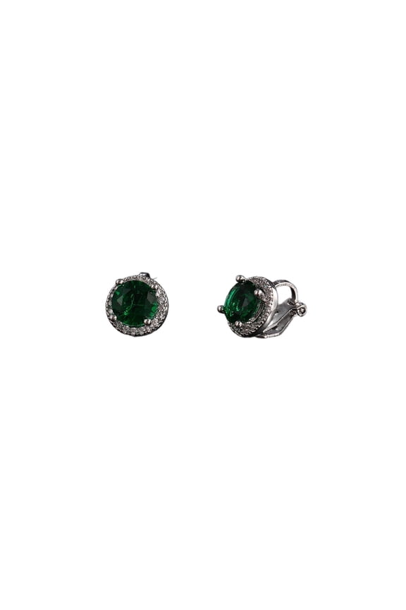Earrings,Sparkling Zirconia Dazzling Charm Helix Earrings,Versatile & Fashionable Stud Earrings for Women,Green