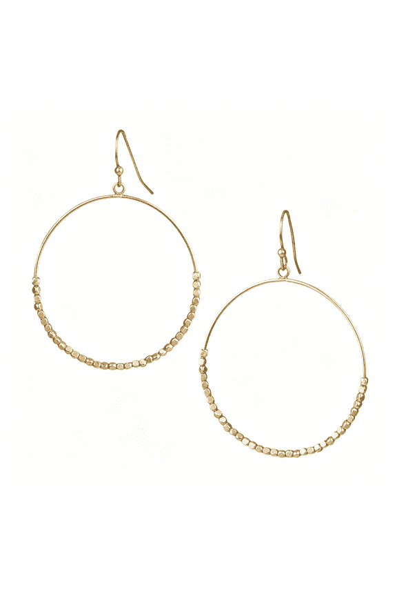 Earrings Teardrop Hoop Dangle Drop with Seed Beads for Women