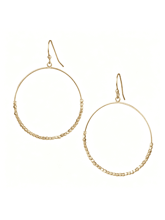Earrings Teardrop Hoop Dangle Drop with Seed Beads for Women