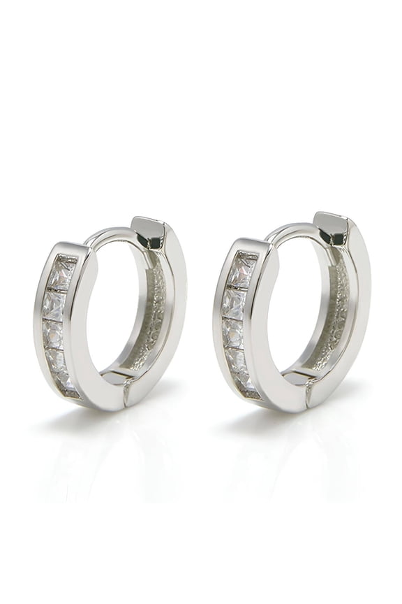 Earrings for Men,Sparkling Glitters Gold Hoop Earrings,Men's Earrings,Silver