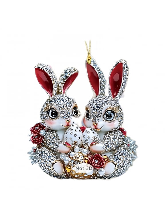 Easter Bunnies - Cute Easter Bunny Earrings 2D Pendant for Women Acrylic Easter Basket Eggs Bunny Rabbit Earrings Earrings Jewelry Gift