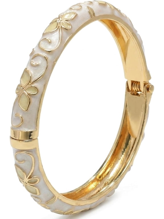 Enamel Bangles,Flower Bangles Cloisonne Bracelet,Ideal for Gifting,Daily Wear,Banquet and Casual Occasions