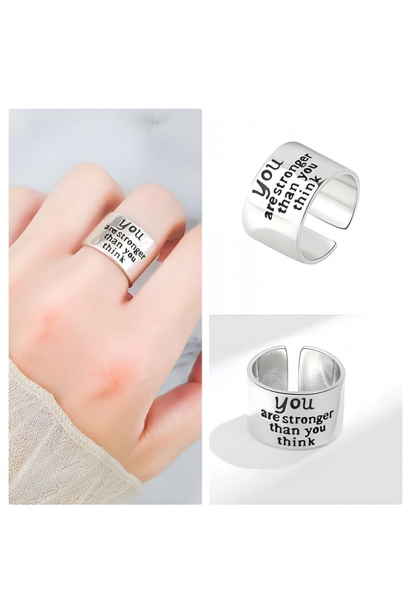 Encourage Rings Unique Statement Thumb Sterling Silver Rings for Women