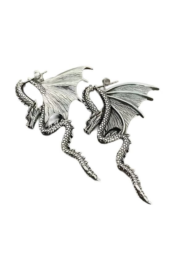 Eye Catching Dragon Earrings Ear Jewelry Removable Ear Studs Stylish Dark Dragon Earrings for Parties and Performances