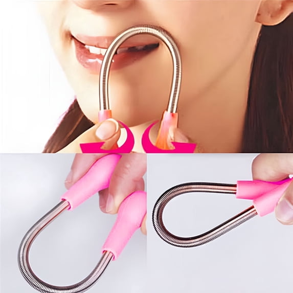DESIGNICE Facial Hair Remover Tool,Face Beauty Spring Threading Removal Epilator