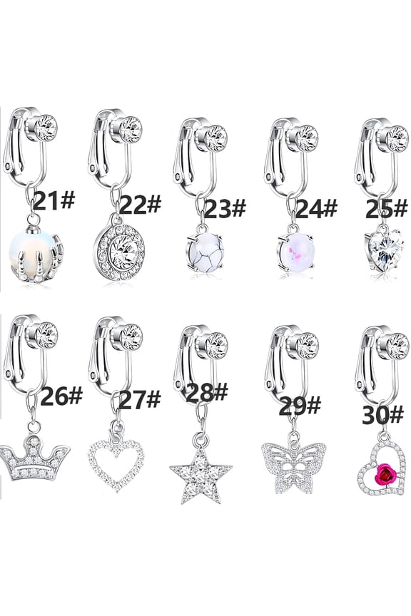 Fake Belly Button Ring Non Piercing, Alloy Navel Jewelry