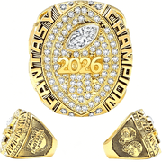 DESIGNICE Fantasy Football Ring Championship Ring with High-Grade Gift Box,League Champion Trophy Rings Premium Award for Winner