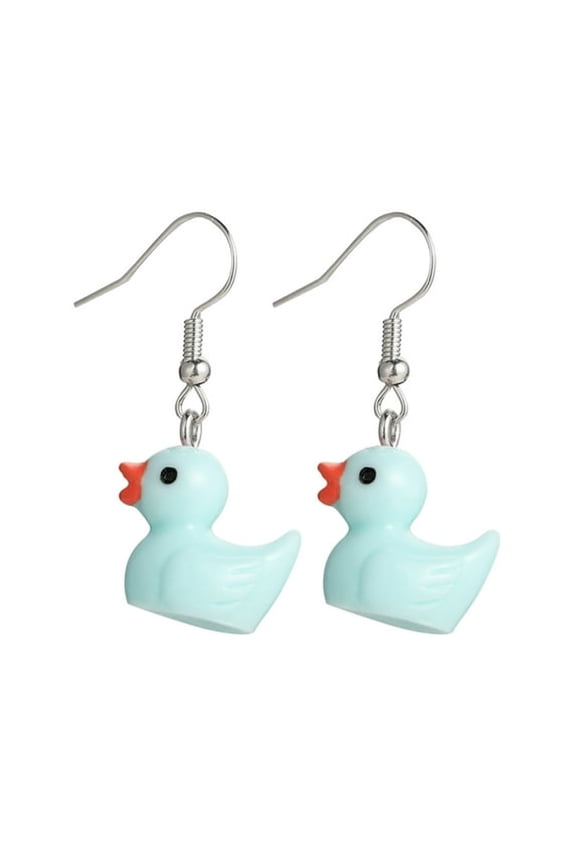 Fashion Cartoon Animal Cute Duck Earrings for Women Jewelry Gifts Sky Blue for Daily Wear,Parties and Vacation Styling