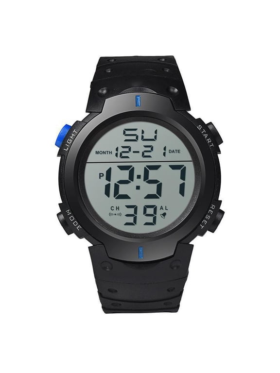 Fashion Men'S Lcd Digital Stopwatch Date Rubber Sport Wrist Watch Men'S Dive for Women Rose Womens Leather Watch Ages 11-15 Watch Second Hand Sports Watch Men Women Smart Watch Womens