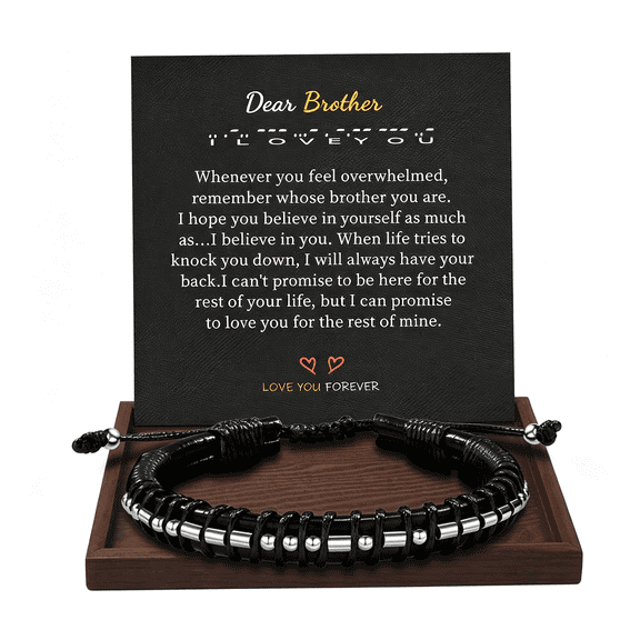 DESIGNICE Fathers Day Gift,Gifts for Men Morse Code Bracelets for Men 2026 Graduation Gifts Mens Bracelet for Him Boyfriend Husband Leather Bracelet Motivational Birthday Jewelry Stocking Stuffers