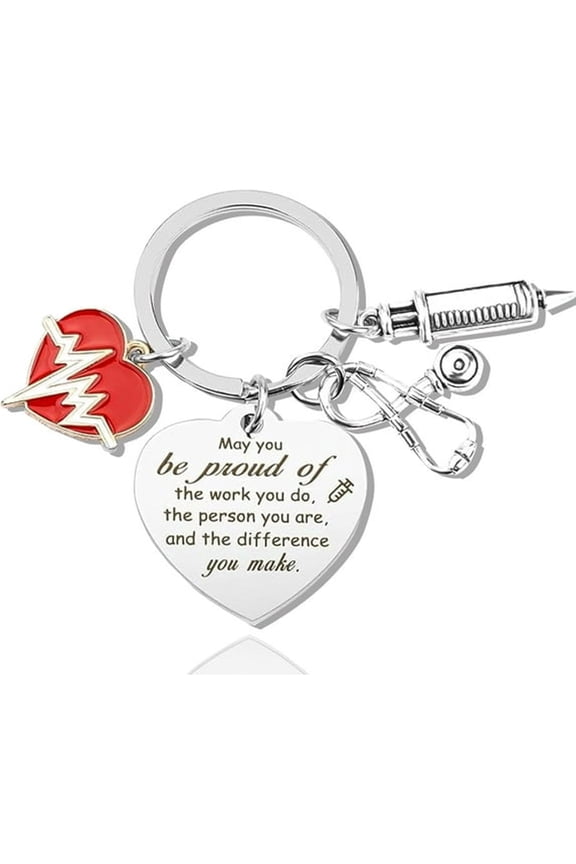 Female Nurse Gift Keychain Nurse Appreciation Nurses Day Week Gift Accessories Nursing School Graduation Gifts for Women
