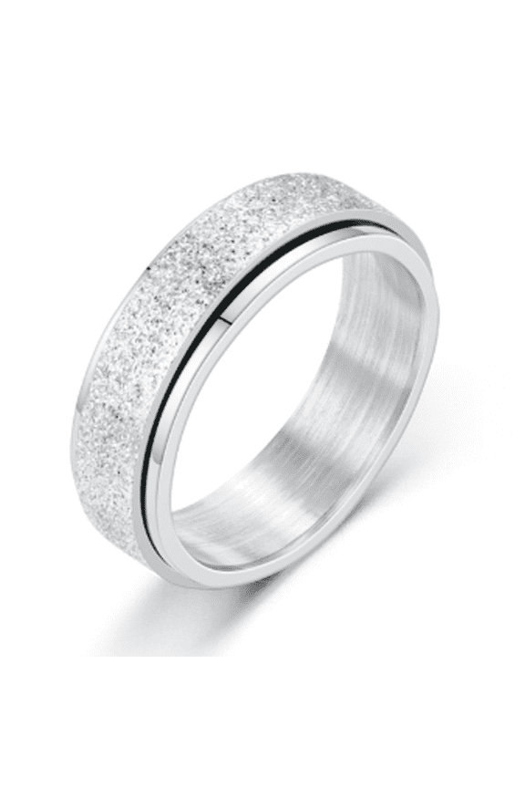 Fidget Ring,Anxiety-Relieving Function Fidget Rings,Rotatable Design Anxiety Ring,8