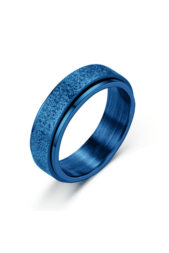Fidget Ring,Comfortable Rotating Fidget Rings,Stress-Relieving Anxiety Ring,Chic Tungsten Rings for Women,9