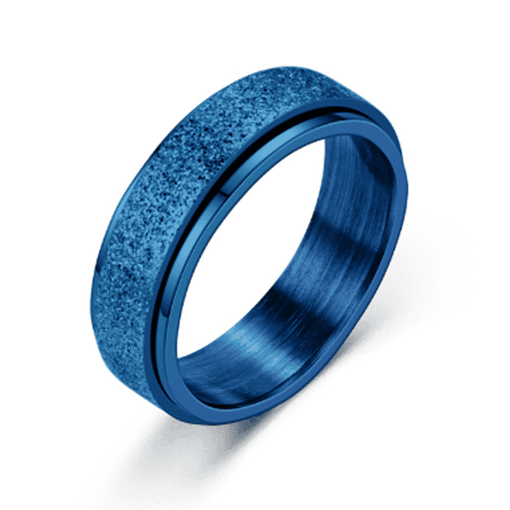 DESIGNICE Fidget Ring,Couple Ring Fidget Rings,Anxiety-Relieving Function Anxiety Ring,6