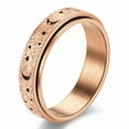 thumbnail image 1 of DESIGNICE Fidget Ring,Curved Design Fidget Rings for Women,Oxidation-Resistant Coating Spinner Ring,Rosegold Plated, 1 of 4