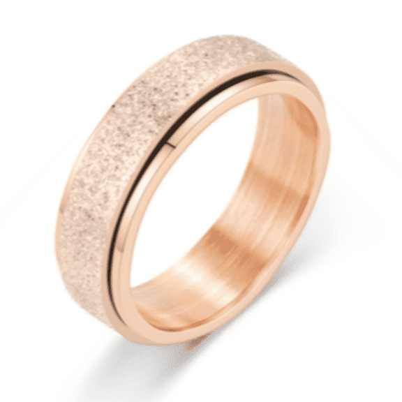 DESIGNICE Fidget Ring,Minimalist Smooth Fidget Rings,Stress-Relieving Anxiety Ring,Modern Tungsten Rings for Women,5