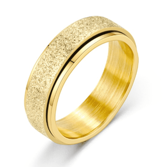 DESIGNICE Fidget Ring,Minimalist Smooth Fidget Rings,Stress-Relieving Anxiety Ring,Modern Tungsten Rings for Women,10