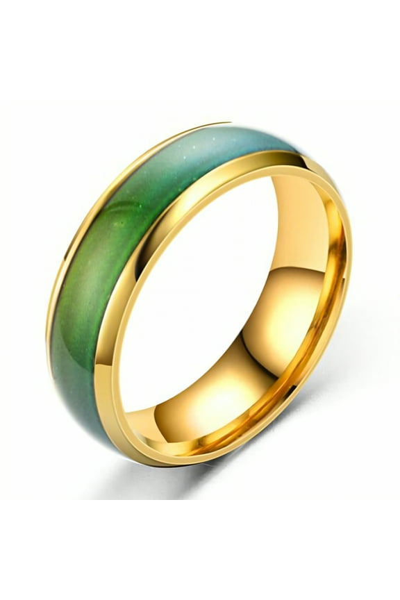 Fidget Ring,Robust Structure Mood Ring,Skin-Compatible Cute Rings,Gold Plated