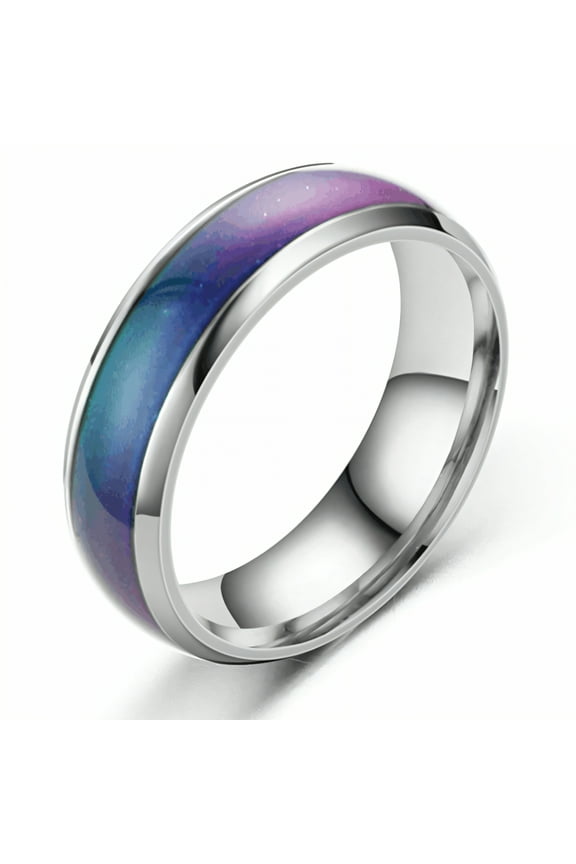 Fidget Ring,Firm Structure Mood Ring,Skin-Friendly Cute Rings,Silver Plated