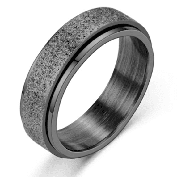 DESIGNICE Fidget Ring,Rotatable Design Fidget Rings,Titanium Matte ...