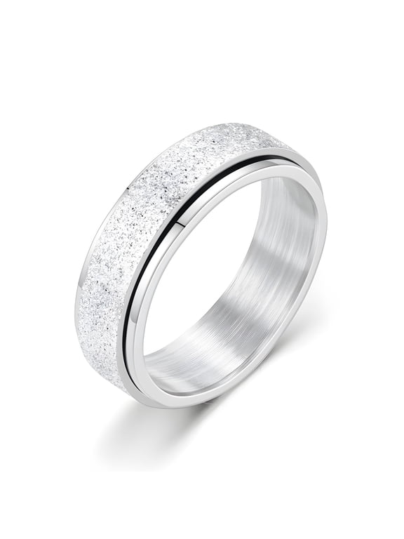 Fidget Ring,Titanium Matte Texture Fidget Rings,Anxiety-Relieving Function Anxiety Ring,13