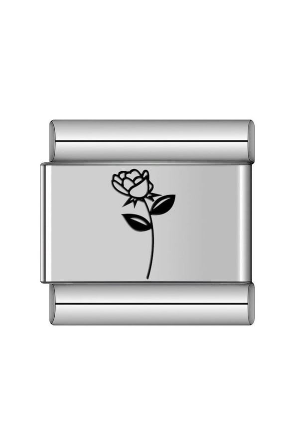 Flower Italian Charm Links Fit 9mm Bracelet Women Men Stainless Steel Jewelry Accessories DIY Making