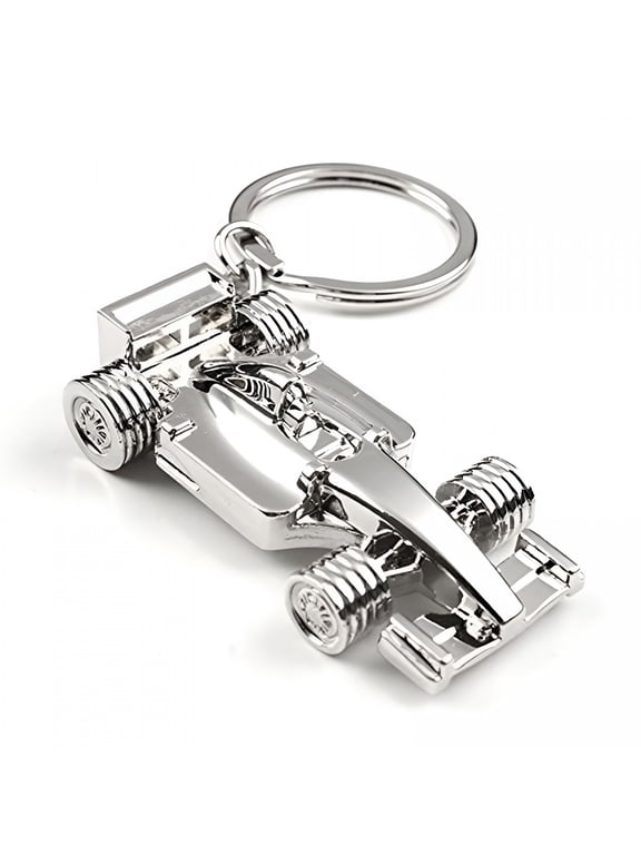 Formula 1 Racing Car Model Keychain, Metal F1 Auto Pendant for Keys