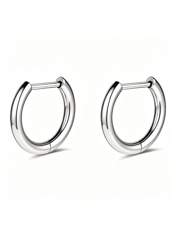 G23 Titanium Black/Steel Gray/Gold Hoop Earrings 18G Small Huggie Hoop Earrings 8Mm/10Mm/12Mm Cartilage for Sensitive Ears for Multiple Piercing Cartilage Hoop Earring Stack Jewelry