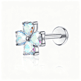 thumbnail image 1 of DESIGNICE G23 Titanium Flat Back Earrings Studs 18G 16G F136 Implant Grade Titanium Labrets Press Fit Threadless Push"Dainty Cartilage Conch Lobe Lip Tragus Piercing Jewelry, 1 of 5