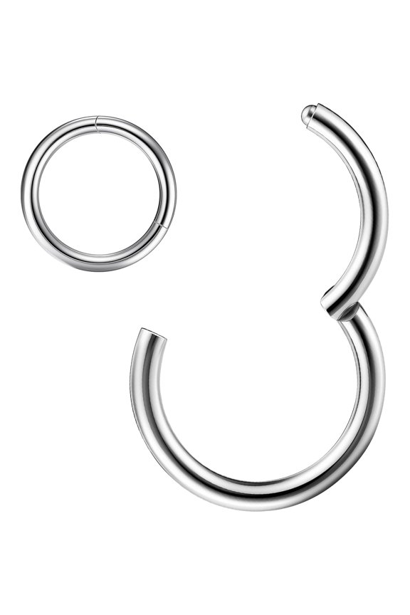 G23 Titanium Hinged Nose Rings Hoop for Women Men Titanium Septum Ring