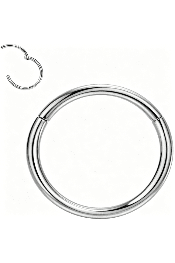 G23 Titanium Hinged Piercing Rings Hoop