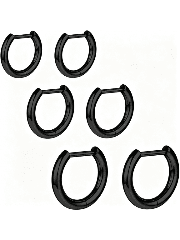 G23 Titanium Hoop Earrings 18G Small Huggie Earrings Medical Grade Titanium Earring 8Mm/10Mm/12Mm Cartilage Earring Hoop for Women Men Sensitive Ears