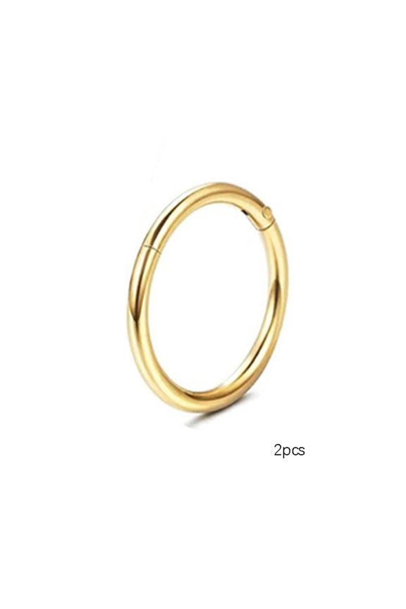 G23 Titanium Nose Rings Hoops: 2Pcs Seamless Nose Septum Rings Hypoallergenic Cartilage Earrings Helix Daith Conch Tragus Rook Piercing Jewelry