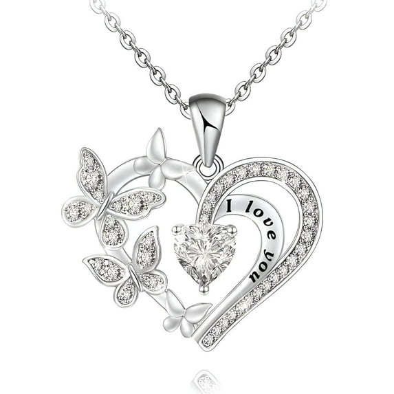 DESIGNICE Gifts for Mom Birthday,Hollow Heart Pendant Birthday Gifts for Girlfriend,Delicate Design Friend Birthday Gifts for Women,White