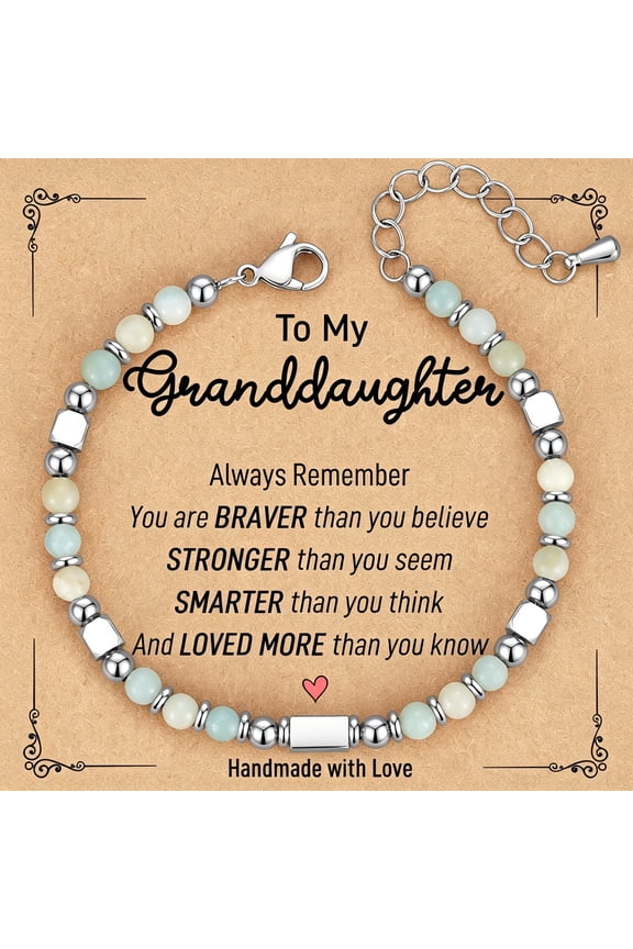 Gifts for Teen Girls/Kids,Tiny Gemstone Beaded Bracelets for Women Girls with Inspirational Card Bracelets for Teen Girls